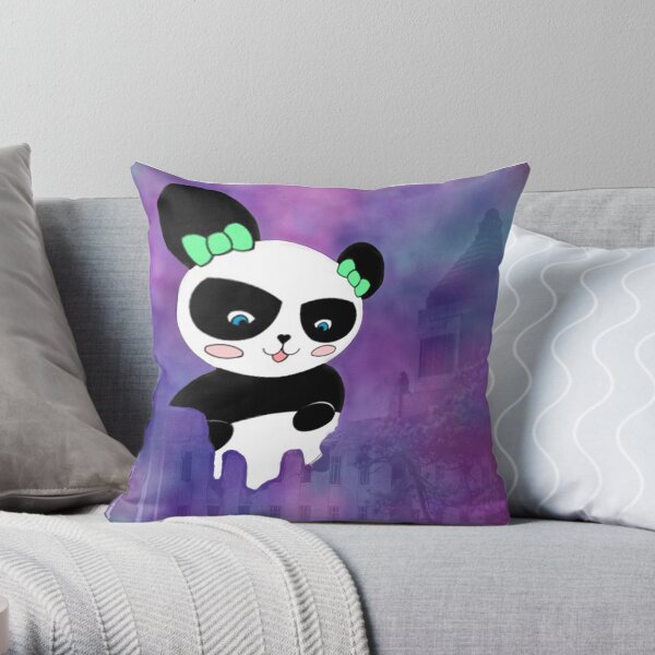 KemiZilla Purple Fog Throw Pillow