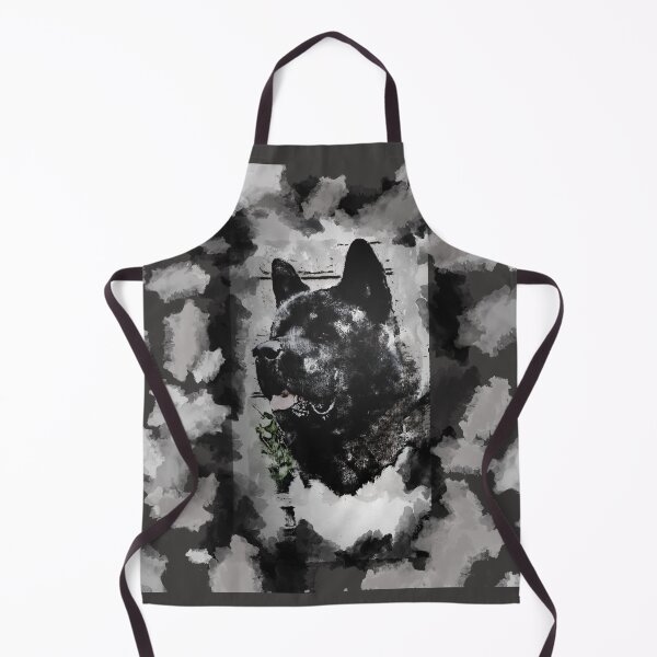Item preview, American Akita Dog Love Black Ink Portrait designed and sold by dreamofdenim.