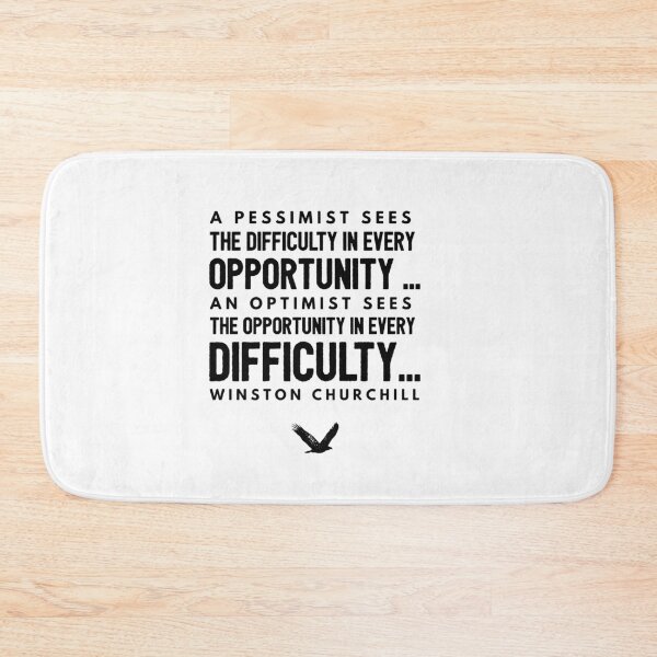 Item preview, A Pessimist sees difficulty in every opportunity, an optimist sees opportunity in every difficulty designed and sold by HamiltonmagicTs.
