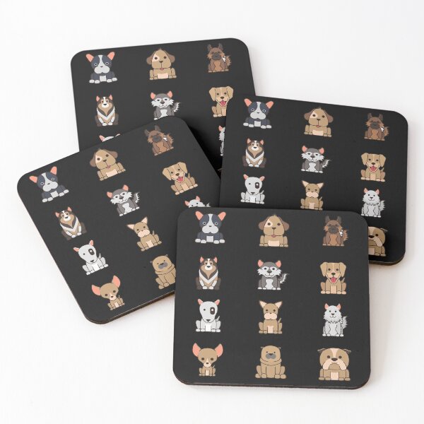 Item preview, Dog Pack Cute Kawaii Cartoon designed and sold by YueHeng Creates ⭐⭐⭐⭐⭐.