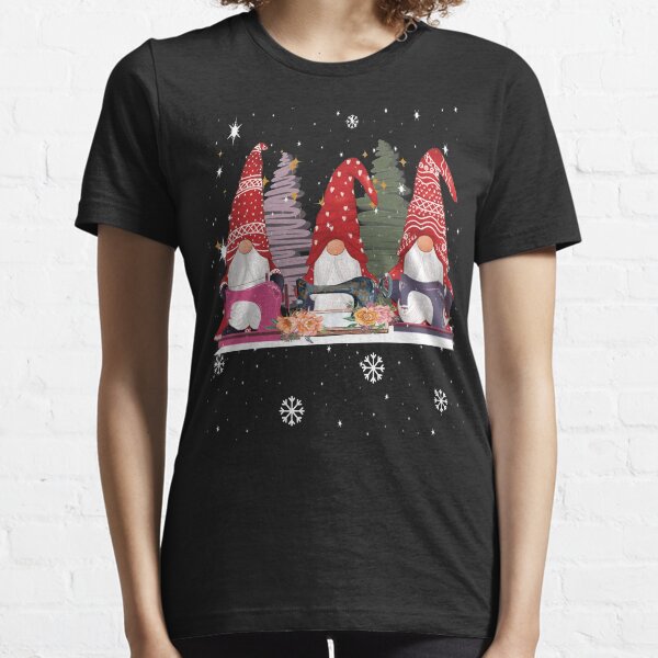 Cute Three gnomes sewing christmas gift Essential T-Shirt