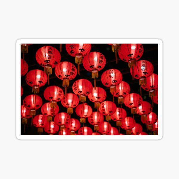 Beautiful Red Lanterns Sticker