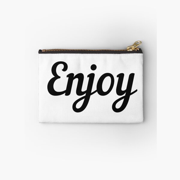 Item preview, Enjoy. Retro script. Black. designed and sold by JellyBeenzz.