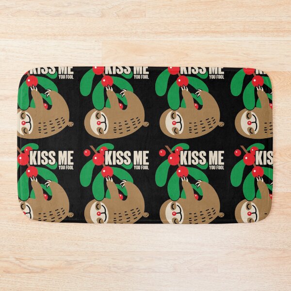 Item preview, Sloth Mistletoe | Kiss Me You Fool Funny Christmas Meme designed and sold by GravitiTees.