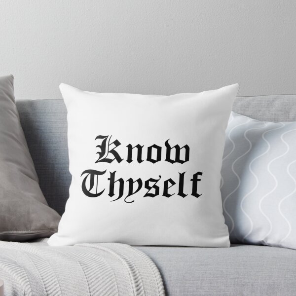 Item preview, Know Thyself - Inspirational Calligraphy Art (White Edition). designed and sold by WolfSpiritCo.