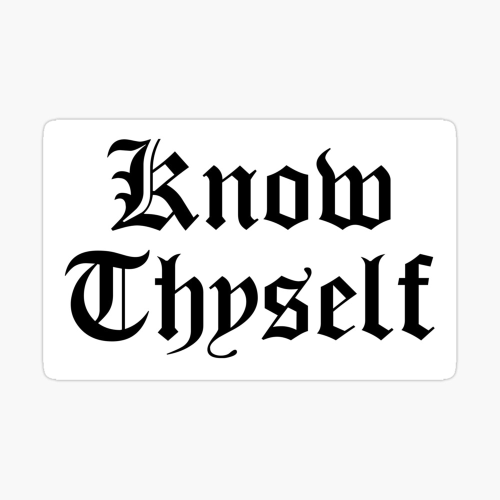 Know Thyself  Esoteric  Sticker  TeePublic