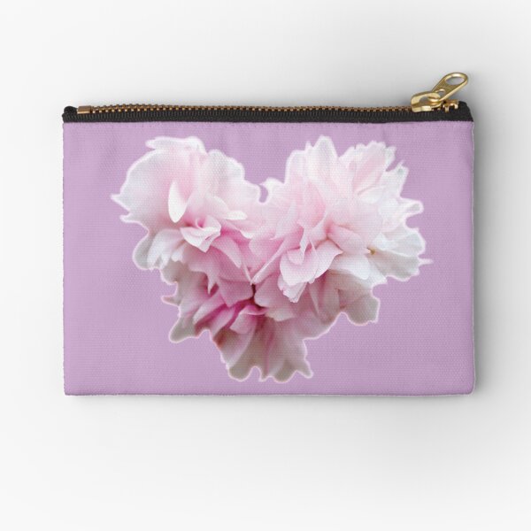 Delicate cherry blossom heart Zipper Pouch