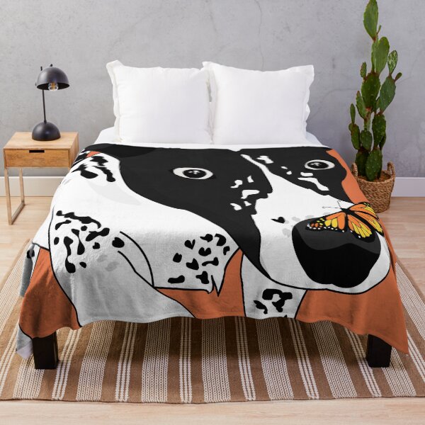 Item preview, Cute black and white dog with a butterfly on its nose, orange version designed and sold by Aura-E.