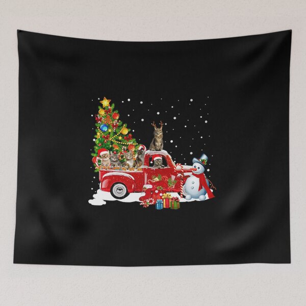 Item preview, Caaats  R e d C  ar Tr uc k Ch ris tma s T re e Fu nny  Sa  nt a designed and sold by holla3410.