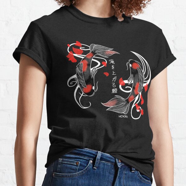 Carpes Koï (Dark version) nageant dans l'eau T-shirt classique