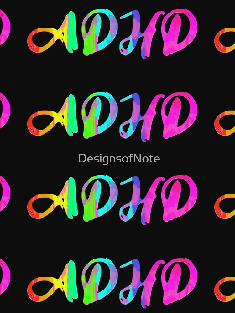 Thumbnail 4 of 4, iPhone Case, ADHD Rainbow Paint Text  designed and sold by DesignsofNote.