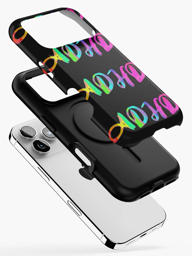 Thumbnail 2 of 4, iPhone Case, ADHD Rainbow Paint Text  designed and sold by DesignsofNote.