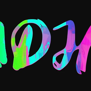 Artwork thumbnail, ADHD Rainbow Paint Text  by DesignsofNote