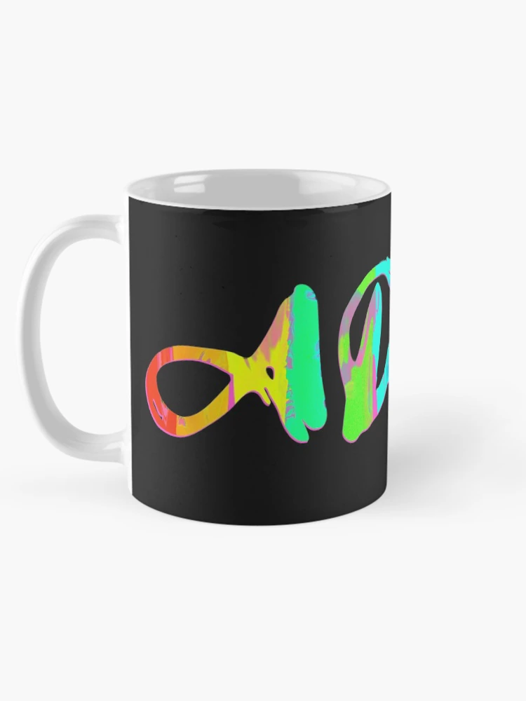 Thumbnail 5 of 6, Coffee Mug, ADHD Rainbow Paint Text  designed and sold by DesignsofNote.