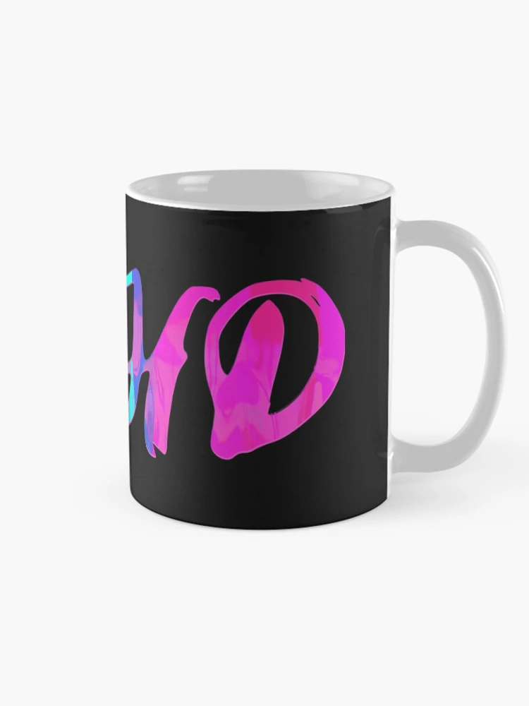 Thumbnail 3 of 6, Coffee Mug, ADHD Rainbow Paint Text  designed and sold by DesignsofNote.