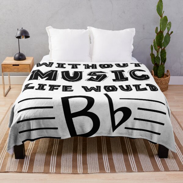 Item preview, Without music life would b flat designed and sold by Made-By-Art.