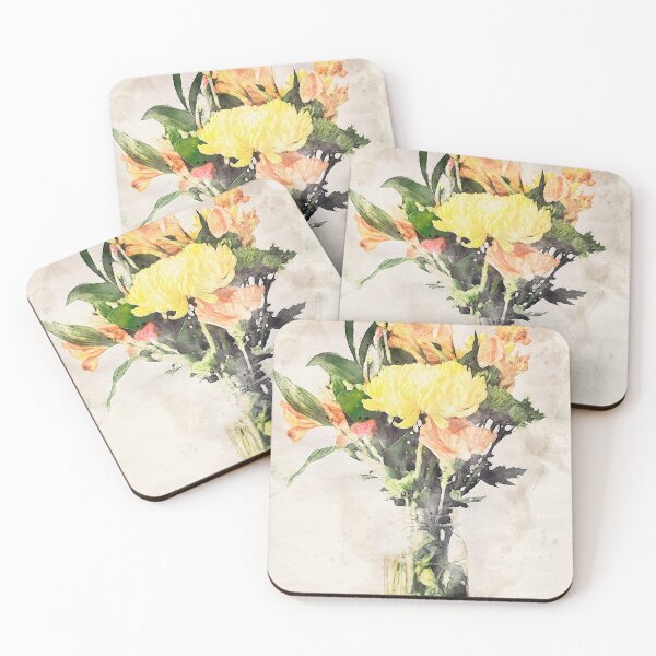 Item preview, Flower boquet wall decor art print designed and sold by gsxdesigns.