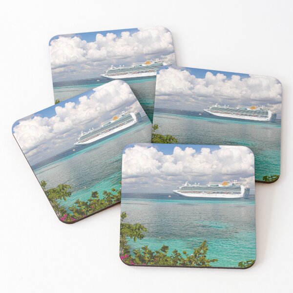 Item preview, Cruise Ship Anchored off Catalina Island, Caribbean designed and sold by LouiseFranksArt.