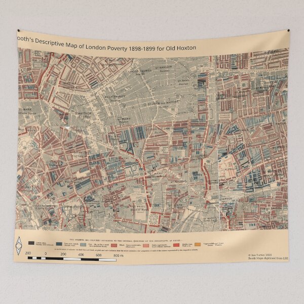 Item preview, Booth's Descriptive Map of London Poverty for Old Hoxton designed and sold by ianturton.