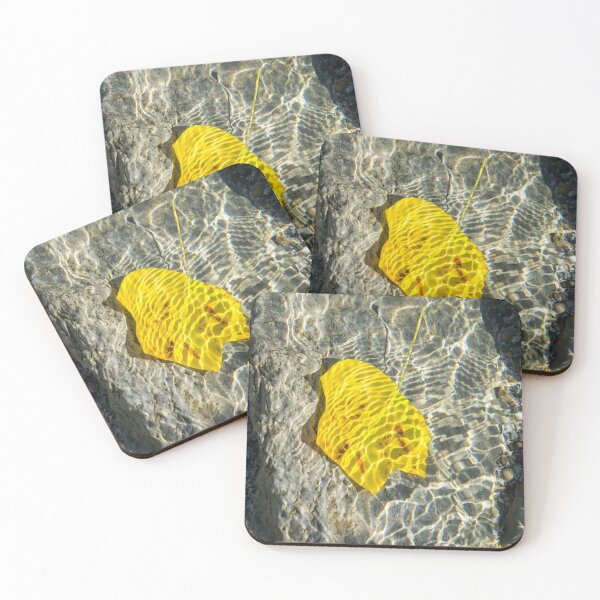 Item preview, Playful Patterns - Brilliant Golden Mesh on an Underwater Tulip Tree Leaf designed and sold by Georgia Mizuleva.
