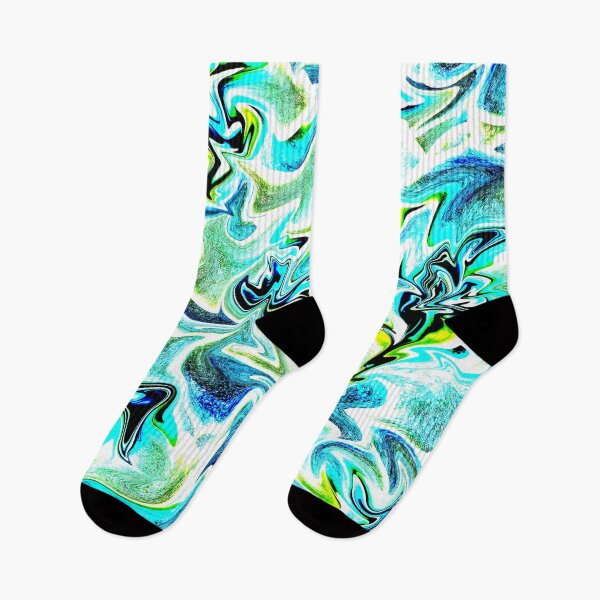 Item preview, Ocean waves, blue and yellow swirl pattern. designed and sold by LaBellCreative.