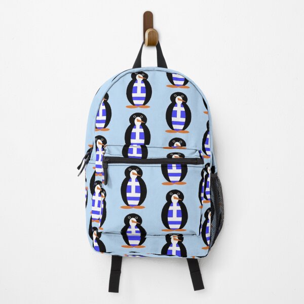 Item preview, Greek Flag on Ms. Penguin designed and sold by AuntieShoe.