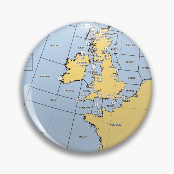Item preview, UK Shipping Forecast Map designed and sold by ianturton.
