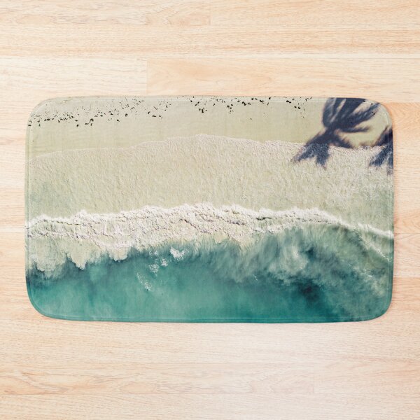 Item preview, White Sand Beach Calm Ocean Waves Silhouette Palm Trees designed and sold by henrymencia.