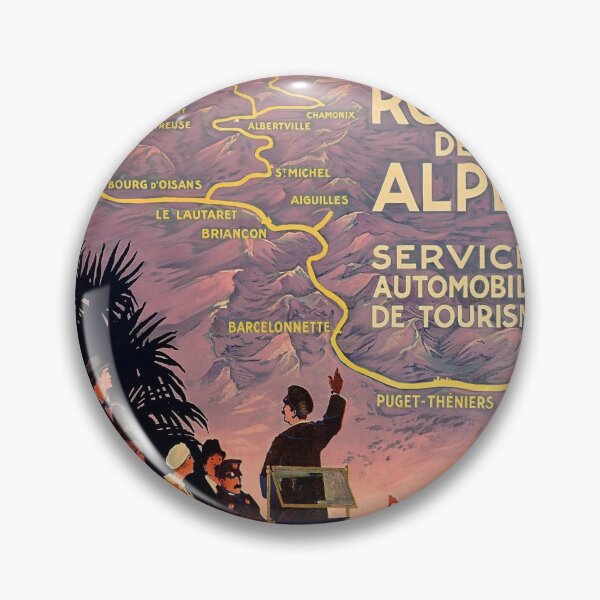 Item preview, Route des Alpes retro poster designed and sold by stickart-marek.