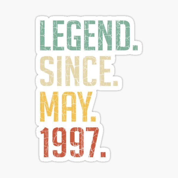 Item preview, Legend Since May 1997 24th Birthday Gift 24 Years Old Vintage May 1997 designed and sold by Takatv.