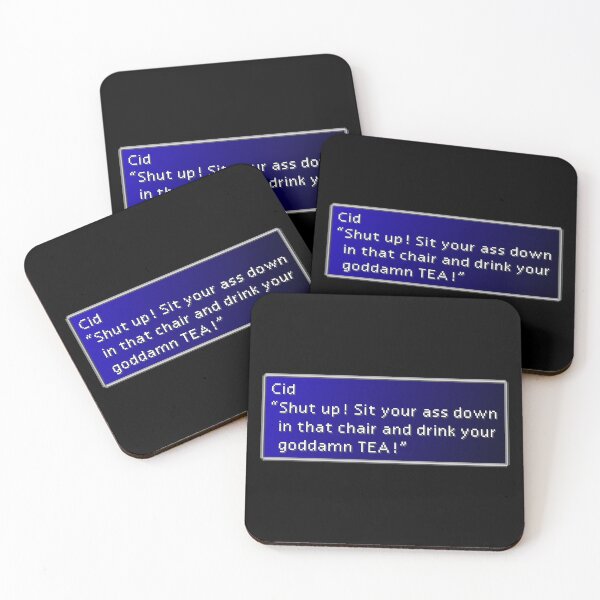 Item preview, Goddamn TEA - Cid Highwind Dialogue Box designed and sold by MogsterMemes.