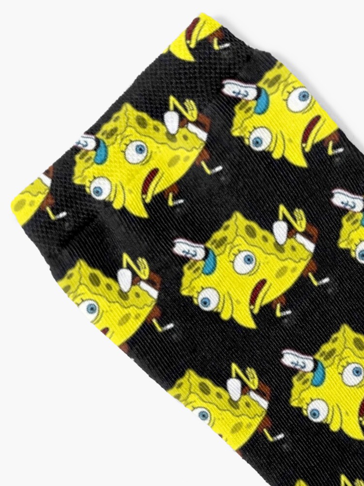 Mocking Sponge Meme Socks