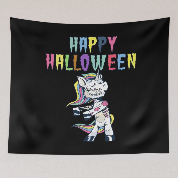 Artikelvorschau, Einhorn Halloween Pferd Zombie entworfen und verkauft von JonasDesign.