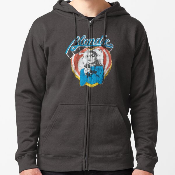 Blondie Distressed Design Zipped Hoodie