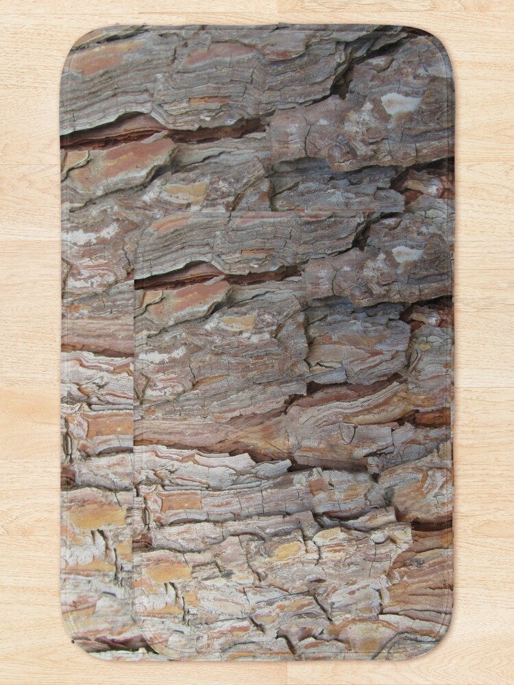 Thumbnail 5 of 6, Bath Mat, Tree Bark Fall Autumn Patterns designed and sold by idovedesign.