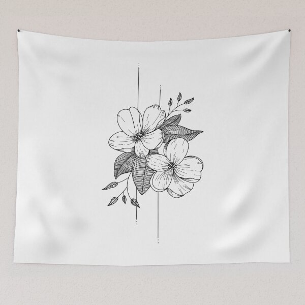 Item preview, Flower Line Drawing designed and sold by artbykls.