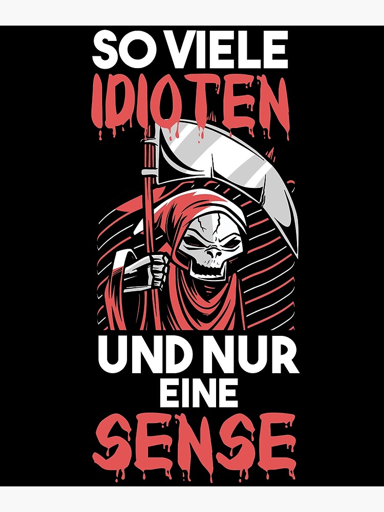 "Halloween Skelett Sensenmann Lustig" Poster by JonasDesign Redbubble