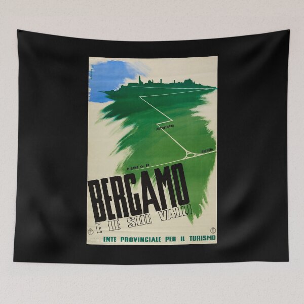 Item preview, Bergamo retro poster designed and sold by stickart-marek.