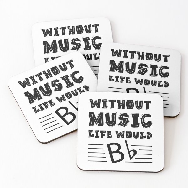 Item preview, Without music life would b flat designed and sold by Made-By-Art.