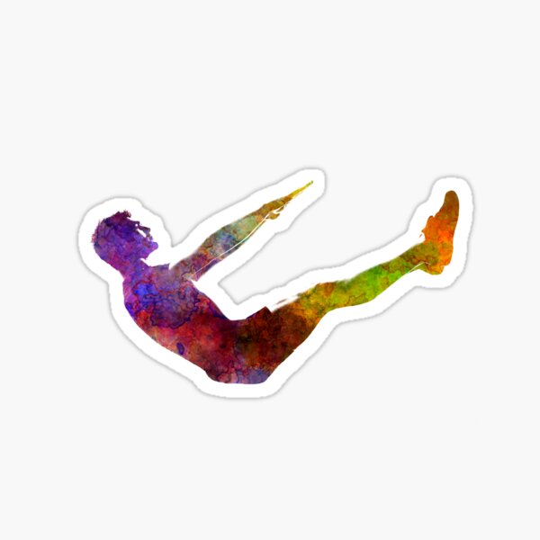 Man exercising workout fitness Sticker