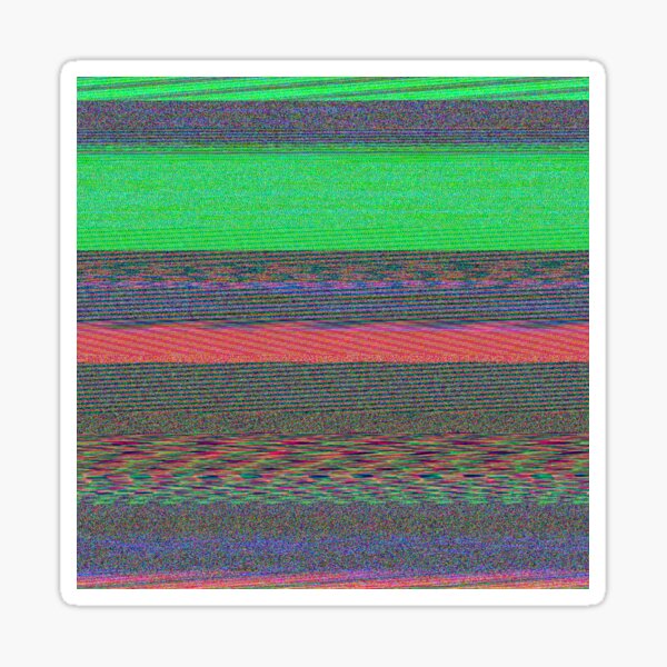 Arte Glitch Hermoso Error - databending abstracto con pixels de varios colores llamativos Pegatina