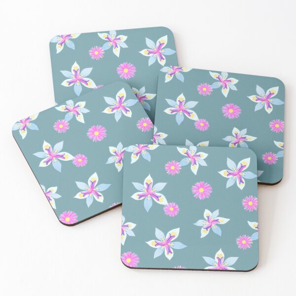 Item preview, Wood Irises & Vygies - Navy Grey designed and sold by TigaTiga.