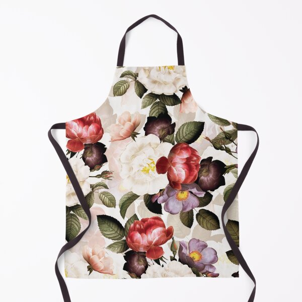 Item preview, Cream Antique Roses Botanical Garden Pattern Nightgarden designed and sold by UtArt.
