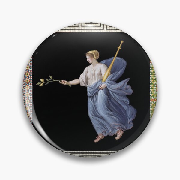 Item preview, DANCING MAENAD HOLDING LIME BRANCH ,ANTIQUE ROMAN PAINTING WITH POMPEII MOSAICS PATCHWORK  designed and sold by BulganLumini.