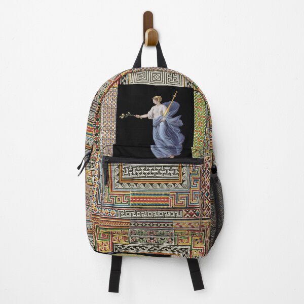Item preview, DANCING MAENAD HOLDING LIME BRANCH ,ANTIQUE ROMAN PAINTING WITH POMPEII MOSAICS PATCHWORK  designed and sold by BulganLumini.