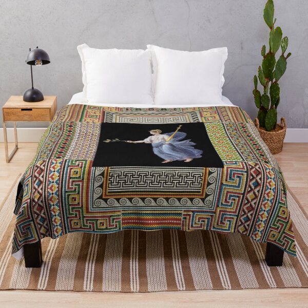 Item preview, DANCING MAENAD HOLDING LIME BRANCH ,ANTIQUE ROMAN PAINTING WITH POMPEII MOSAICS PATCHWORK  designed and sold by BulganLumini.