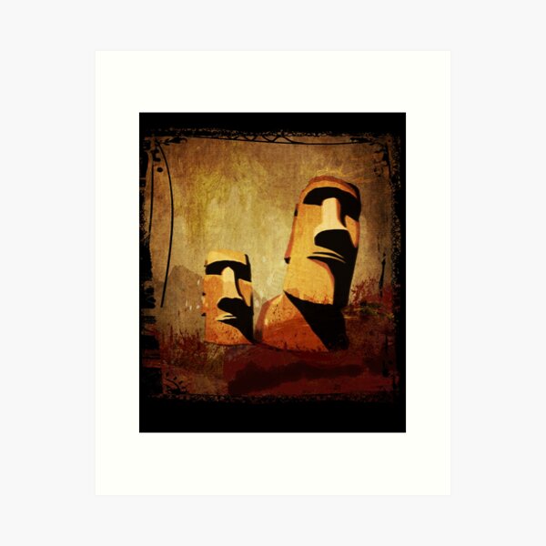 Moai Stone Face | Art Print