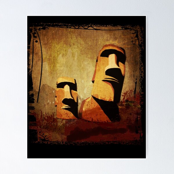 Item preview, Easter Island Moai Heads designed and sold by tinymystic.