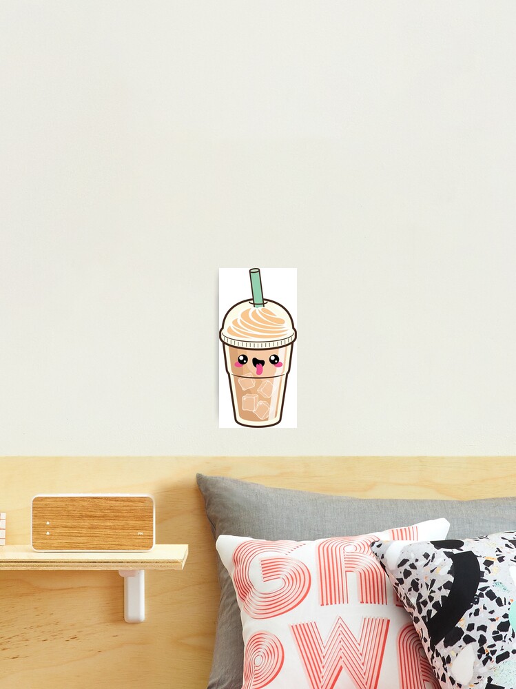 Kawaii Cute Iced Coffee For Coffee Lovers Art Board Print for