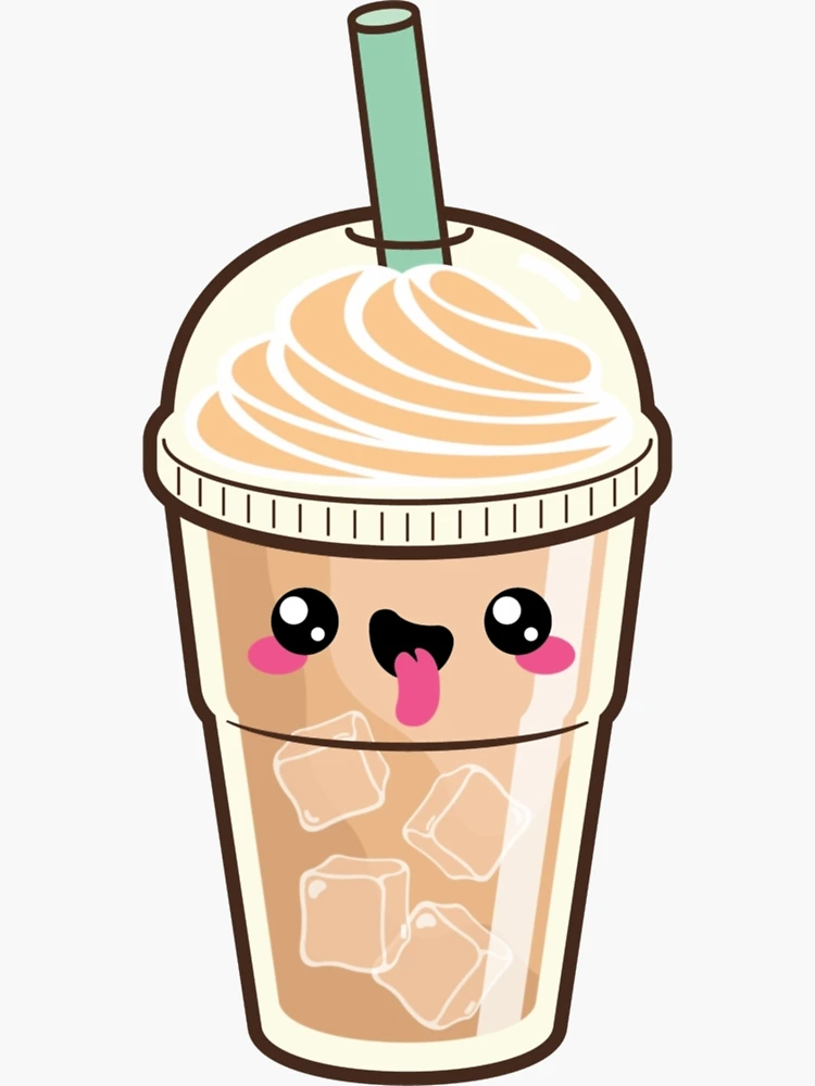 Cute Cartoon Iced Coffee, Kawaii